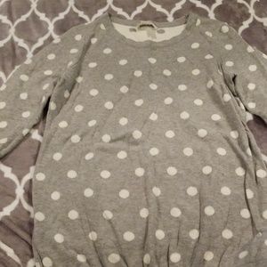 Polka dot 3/4 sleeve sweater
